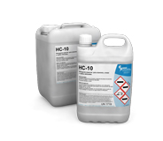 HC-10. Nettoyant pour aluminium et vaisselle délicate. Sans mousse, protège les surfaces en verre et porcelaine. Idéal pour machines industrielles. Alimentaire.